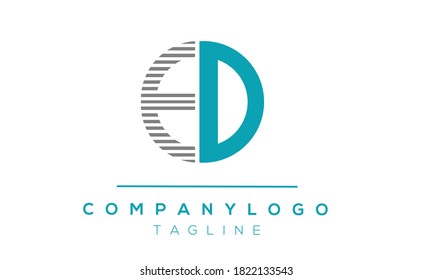 EDinitials monogram letter text alphabet logo design	