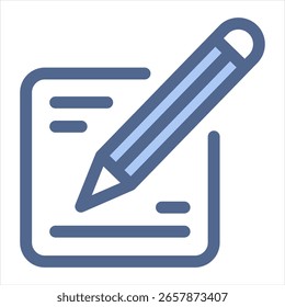 Edit Blue Icon Vector Illustration