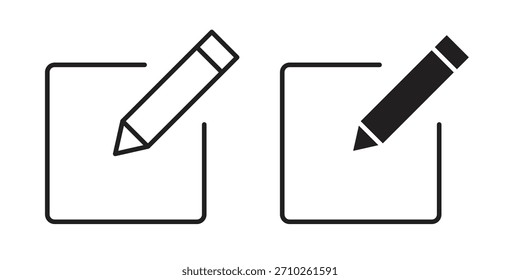 Editar Botón icono gráfico doodle, boceto, dibujo de contorno Ilustración vectorial