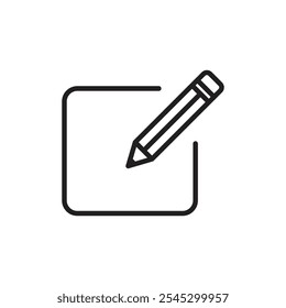 Edit button icon outline set sign