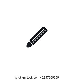 Edit button. Pen icon. Simple style education course poster background symbol. Pen brand logo design element. Pen t-shirt printing. vector for sticker.