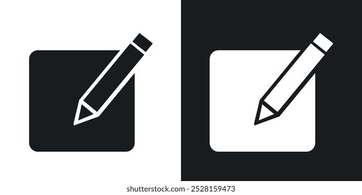 Edit button solid vector icon pack
