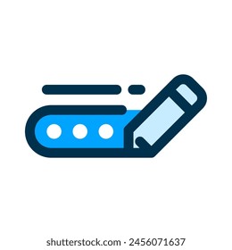 Bearbeiten oder Ändern von Passwort-Konzept Illustration Flaches Design-Symbol. UI-Button