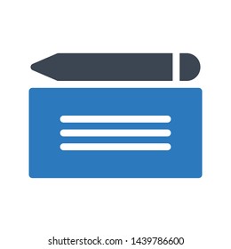 edit cheque glyph color vector icon