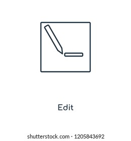 Edit concept line icon. Linear Edit concept outline symbol design. This simple element illustration can be used for web and mobile UI/UX.