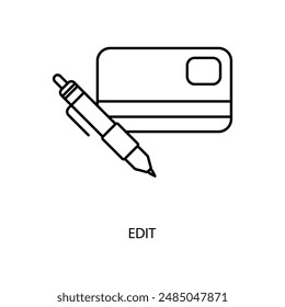 edit concept line icon. Simple element illustration. edit concept outline symbol design.