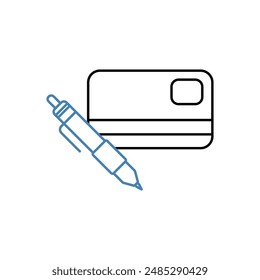 edit concept line icon. Simple element illustration. edit concept outline symbol design.