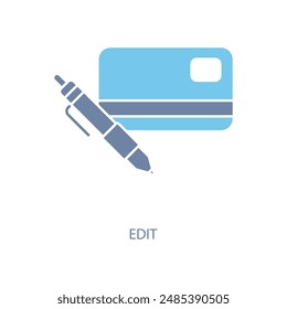 edit concept line icon. Simple element illustration. edit concept outline symbol design.