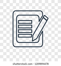 Edit concept vector linear icon isolated on transparent background, Edit concept transparency concept in outline style