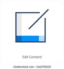 Edit Content And Edit Icon Concept