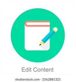 Edit Content and edit icon concept