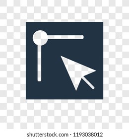 Edit corner vector icon isolated on transparent background, Edit corner transparency logo concept