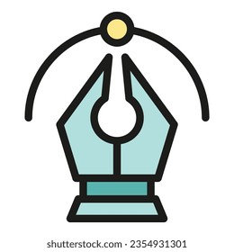 Edit digital tool icon outline vector. Stroke interface. Photo scale color flat