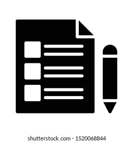 edit document glyph flat vector icon