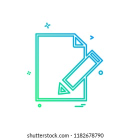 edit document icon design vector 