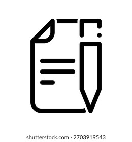 Edit document icon, pen and paper