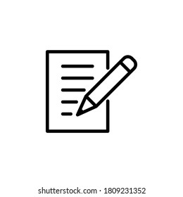 Edit document icon symbol vector on white background