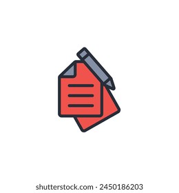 Edit document icon. vector.Editable stroke.linear style sign for use web design,logo.Symbol illustration.