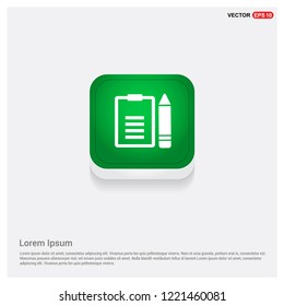 edit document iconGreen Web Button - Free vector icon