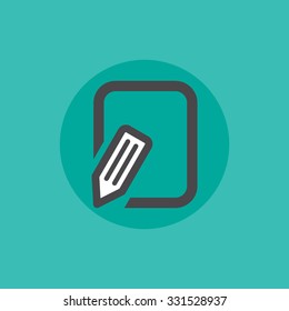 Edit document vector sign