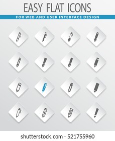Edit easy flat web icons for user interface design