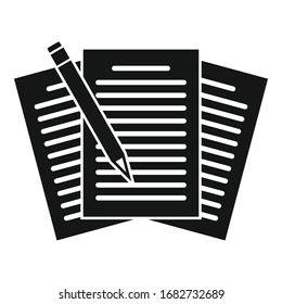 Edit education papers icon. Simple illustration of edit education papers vector icon for web design isolated on white background