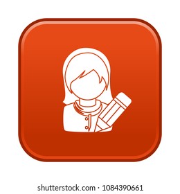 edit female user vector symbol
