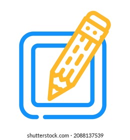 edit file color icon vector. edit file sign. isolated symbol illustration