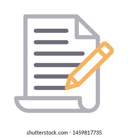 edit file colour line vector icon