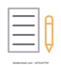 edit file colour line vector icon
