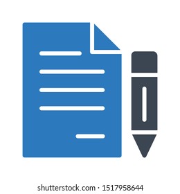 edit file glyph colour vector icon
