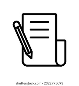 
Edit file icon, note, register icon vector illustration