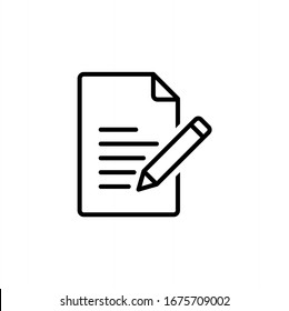 Edit File Icon, Note, Sign Up Icon Vector Illustration