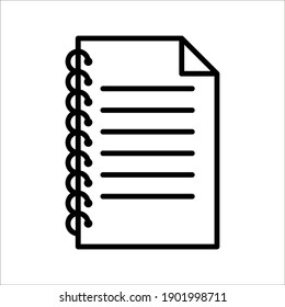 Edit file icon, note, sign up icon vector illustration on white background. color editable