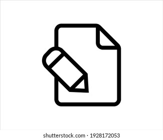 Edit file icon, note, sign up icon vector illustration