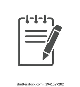 Edit file icon, note, sign up icon vector illustration