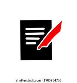 Edit file icon, note, sign up icon vector illustration