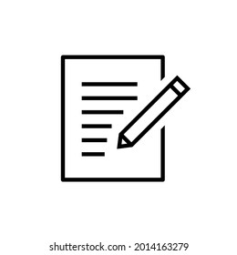 Edit file icon, note, sign up icon vector illustration. Edit file isolated on white background