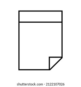 Editar icono de archivo, nota, inscribir ilustración vectorial de icono en fondo blanco.