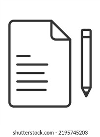 Edit file icon, note, sign up icon vector illustration