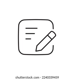 Edit file icon, note, sign up icon vector illustration