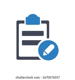 Edit file icon on white background