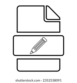 Edit File Icon In Outline Style