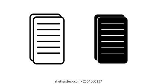 Edit file Icon set. Symbol isolated white background. vector illustration. color editable.