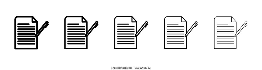 Edit file icon Symbol mark in Outline style