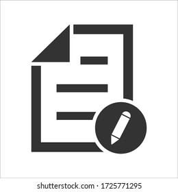 Edit file icon, vector image