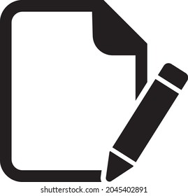 Edit file icon vector. note icon vector.