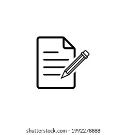 Edit file line icon. Sign up icon symbol vector illustration