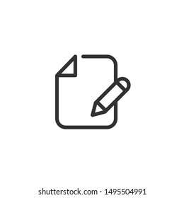 Edit File  - Line Vector Icon