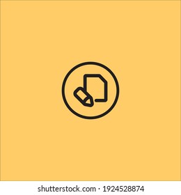 edit files icon in background yellow